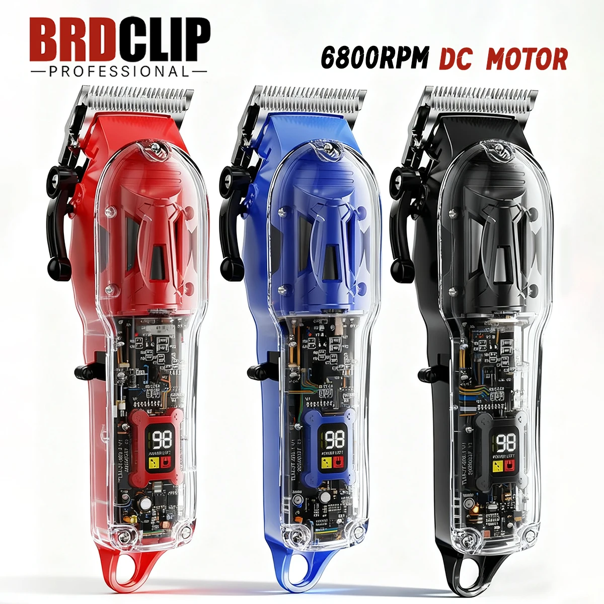 3 цвета, 6800 об/мин, двигатель постоянного тока, бытовая прозрачная цифровая электрическая машинка для стрижки волос, инструмент для бритья, профессиональный триммер для волос, парикмахерские
3 цвета, 6800 об/мин, двигатель постоянного тока, бытовая прозрачная цифровая электрическая машинка для стрижки волос, инструмент для бритья, профессиональный триммер для волос, парикмахерские