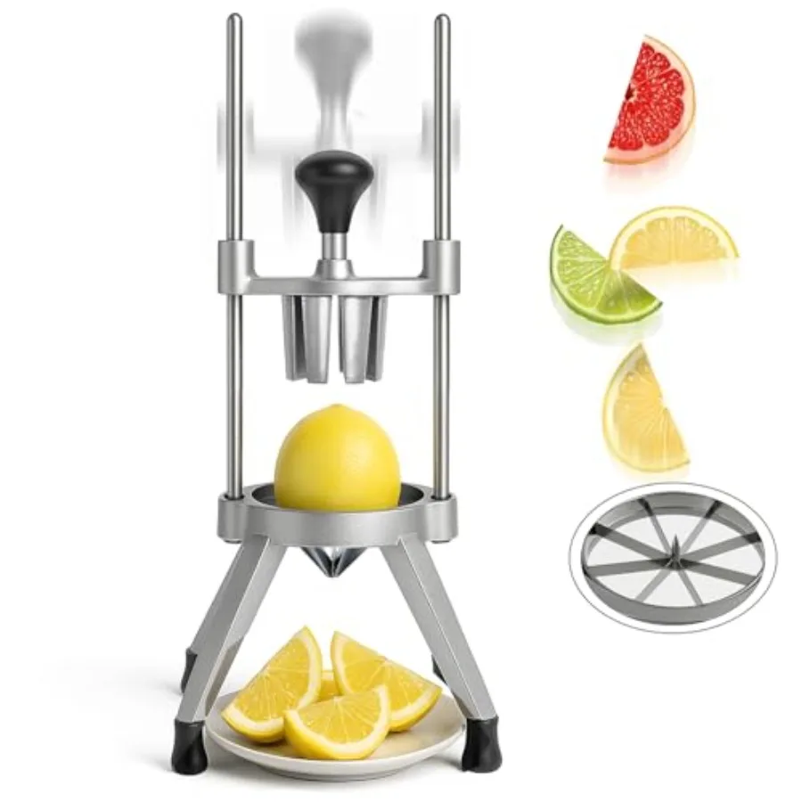 Commercial 8-Section Stainless Steel Lemon Cutter Slicer for Orange Lime Tomato Potato Vegetable Chopper with 304 Blade for Hom
Commercial 8-Section Stainless Steel Lemon Cutter Slicer for Orange Lime Tomato Potato Vegetable Chopper with 304 Blade for Hom
