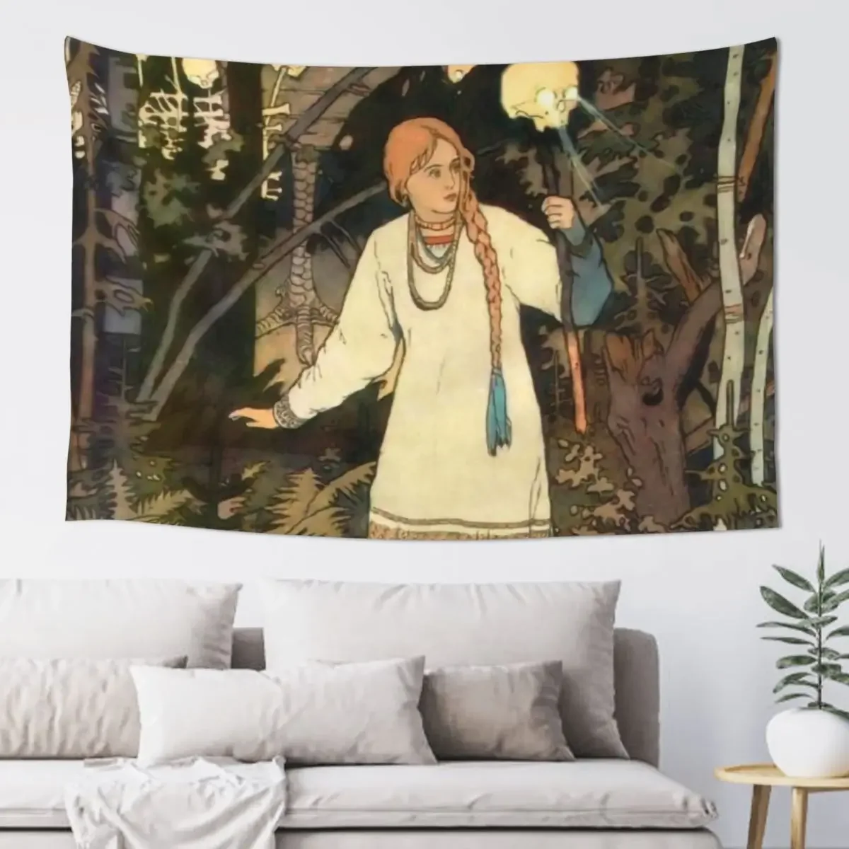 Vasilisa at the Hut of Baba Yaga by Ivan Bilibin Tapestry Room Decorations Wall Decor Hanging Anime Decor Art Mural Tapestry
Vasilisa at the Hut of Baba Yaga by Ivan Bilibin Tapestry Room Decorations Wall Decor Hanging Anime Decor Art Mural Tapestry