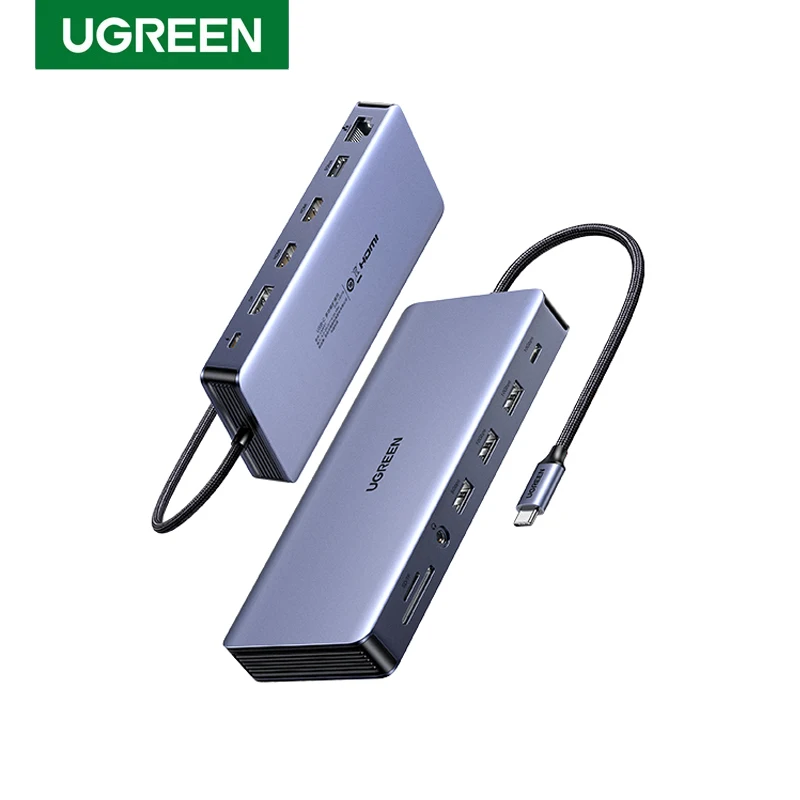 UGREEN Revodok Pro 313 Laptop Docking Station 13 in 1 USB Hub 4K Triple Display USB C Dock Dual HDMI DP Adapter 10Gbps Data Port
UGREEN Revodok Pro 313 Laptop Docking Station 13 in 1 USB Hub 4K Triple Display USB C Dock Dual HDMI DP Adapter 10Gbps Data Port