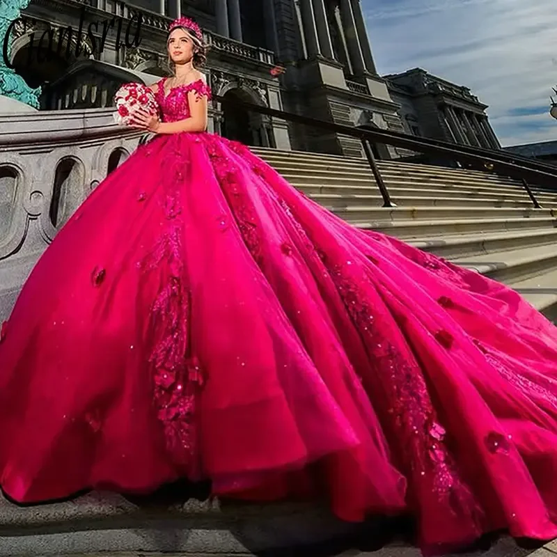 Фуксия 3D цветы Quinceanera платья бальное платье с открытыми плечами аппликации кружево сладкий 15 лет мексиканский индивидуальный заказ
Фуксия 3D цветы Quinceanera платья бальное платье с открытыми плечами аппликации кружево сладкий 15 лет мексиканский индивидуальный заказ