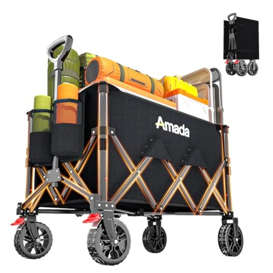Collapsible Wagon Cart, Foldable Lightweight Wagon Folding Carts with Wheels - Outdoor Utility Carts with 360LBS Max Load for G
Collapsible Wagon Cart, Foldable Lightweight Wagon Folding Carts with Wheels - Outdoor Utility Carts with 360LBS Max Load for G