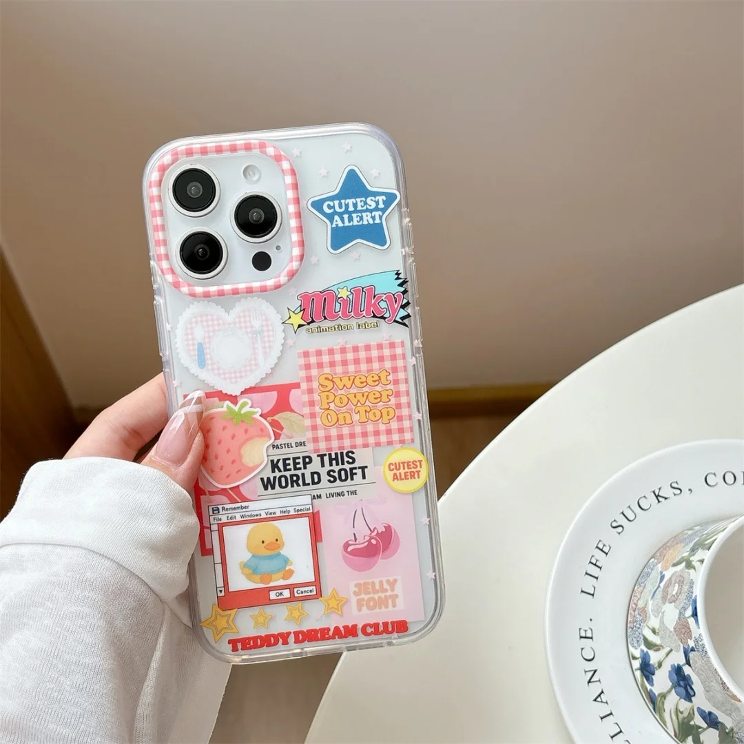 Fashion Personalized Fruit Label Stickers Phone Case For16 15 14 13 12 Pro Max Plus Transparent Soft TPU Shockproof Back Cover
Fashion Personalized Fruit Label Stickers Phone Case For16 15 14 13 12 Pro Max Plus Transparent Soft TPU Shockproof Back Cover