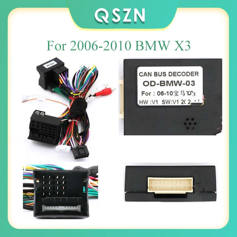 QSZN DVD 16 PIN Power cable Canbus Box Decoder OD-BMW-03 For 2006-2010 BMW X3 Harness Wiring Cables Car Radio Android
QSZN DVD 16 PIN Power cable Canbus Box Decoder OD-BMW-03 For 2006-2010 BMW X3 Harness Wiring Cables Car Radio Android
