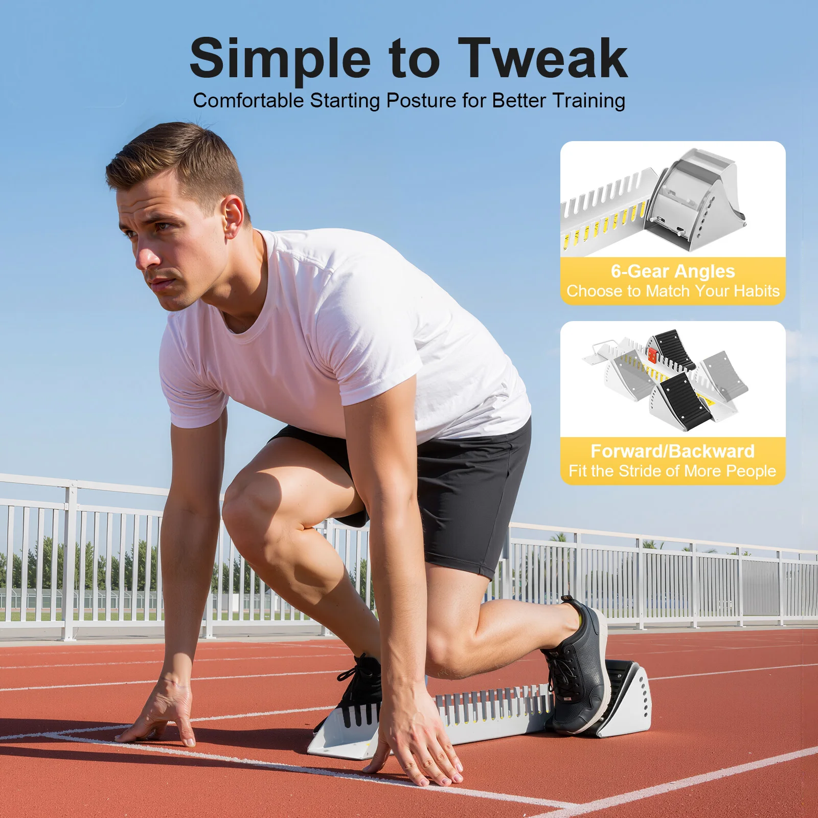 Athletics Starting Block 6 Angle Adjustable Starting Block Aluminum Alloy Sprinting Track Blocks for Outdoor Track Gym
Athletics Starting Block 6 Angle Adjustable Starting Block Aluminum Alloy Sprinting Track Blocks for Outdoor Track Gym