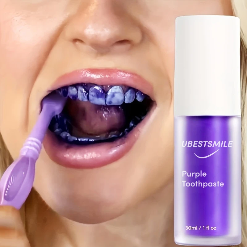 30ml V34 Purple Toothpaste For Teeth Whitening Home Travel Fresh Breath Tooth Bright Deeply Cleaning Stain Removal
30ml V34 Purple Toothpaste For Teeth Whitening Home Travel Fresh Breath Tooth Bright Deeply Cleaning Stain Removal