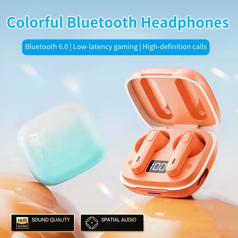 Наушники-вкладыши Bluetooth с шумоподавлением при звонках, водонепроницаемые IPX4, широкая совместимость, индикатор заряда, красочная гарнитура, для прослушивания музыки
Наушники-вкладыши Bluetooth с шумоподавлением при звонках, водонепроницаемые IPX4, широкая совместимость, индикатор заряда, красочная гарнитура, для прослушивания музыки