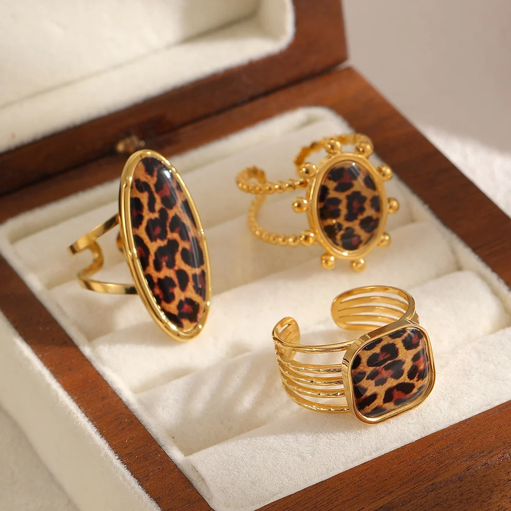 Wholesale 3/5pcs Stainless Steel Ring Oval/Square Leopard Print Geometric Layers Open Ring Neutral Personality Statement Jewelry
Wholesale 3/5pcs Stainless Steel Ring Oval/Square Leopard Print Geometric Layers Open Ring Neutral Personality Statement Jewelry