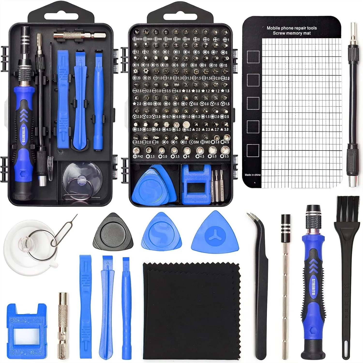 Precision Magnetic Screwdriver Set 124-Piece Electronics Tool Kit with 101 Bits for Computer Laptop Cell Phone Repair
Precision Magnetic Screwdriver Set 124-Piece Electronics Tool Kit with 101 Bits for Computer Laptop Cell Phone Repair