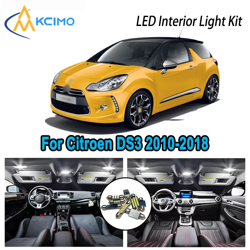 For Citroen DS3 2010-2018 2011 2012 2013 2014 Premium Bright LED Interior Dome Map Trunk Light Kit Car Led Lamps Canbus No Error
For Citroen DS3 2010-2018 2011 2012 2013 2014 Premium Bright LED Interior Dome Map Trunk Light Kit Car Led Lamps Canbus No Error