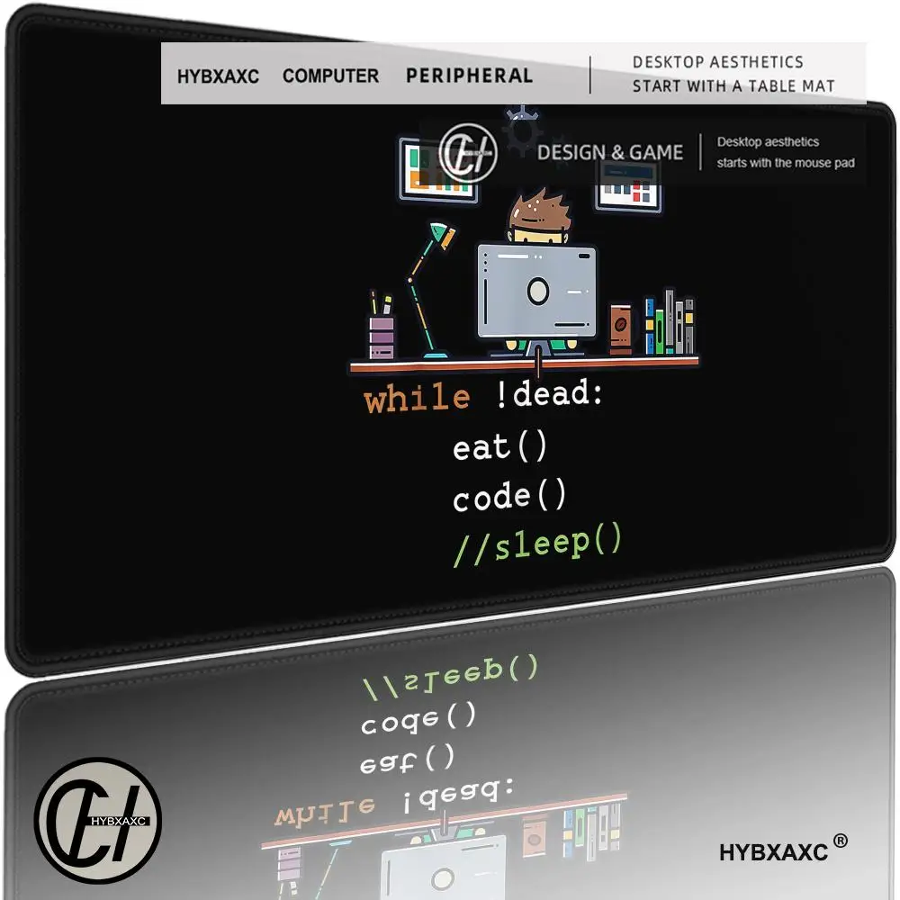 Python Programmer Eat Code Sleep Mouse Pad Printing Computer Mens Anime Gaming Table Carpet Mat Gamer Play PC Keyboard HYBXAXC