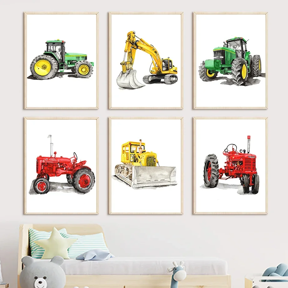 Farm Tractor Excavator Bulldozer Loader Scooter Wall Art Canvas Painting Nordic Posters And Prints Wall Pictures Kids Room Decor
Farm Tractor Excavator Bulldozer Loader Scooter Wall Art Canvas Painting Nordic Posters And Prints Wall Pictures Kids Room Decor
