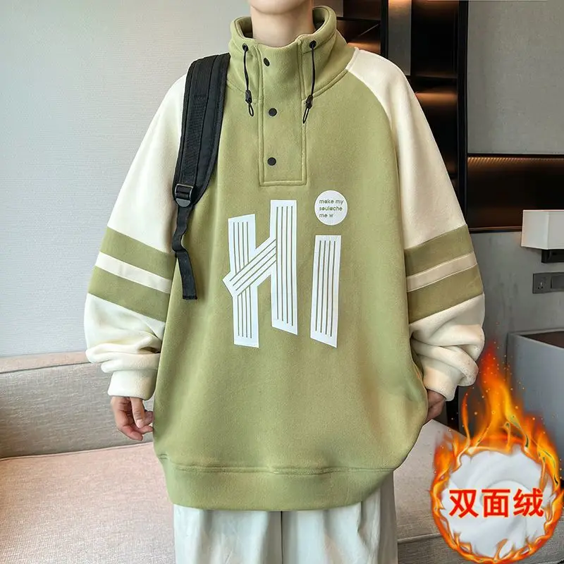 Warm Fleece Sweatshirt Men Sweatshirt Turtleneck Pullover Autumn Winter Outerwear Streetwear Long Sleeve Men's Clothing New
Warm Fleece Sweatshirt Men Sweatshirt Turtleneck Pullover Autumn Winter Outerwear Streetwear Long Sleeve Men's Clothing New