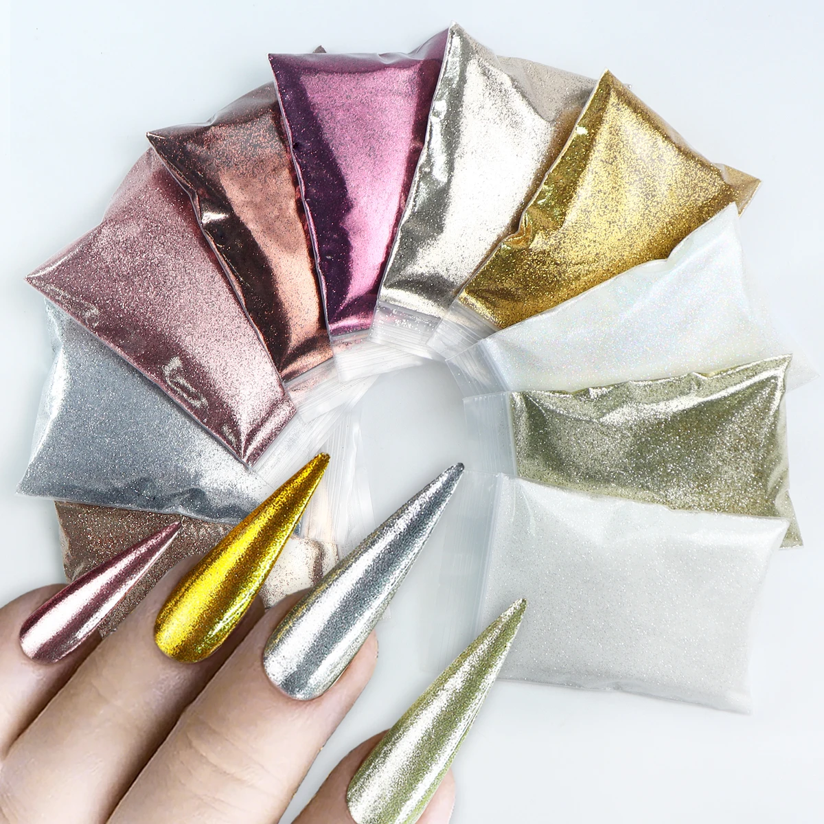 10Bag/set Shiny Ultrafine Powder Colorful Nail Glitter Perfect for DIY Nail Art, Glittery Nail Effect, Easy Application Powder
10Bag/set Shiny Ultrafine Powder Colorful Nail Glitter Perfect for DIY Nail Art, Glittery Nail Effect, Easy Application Powder