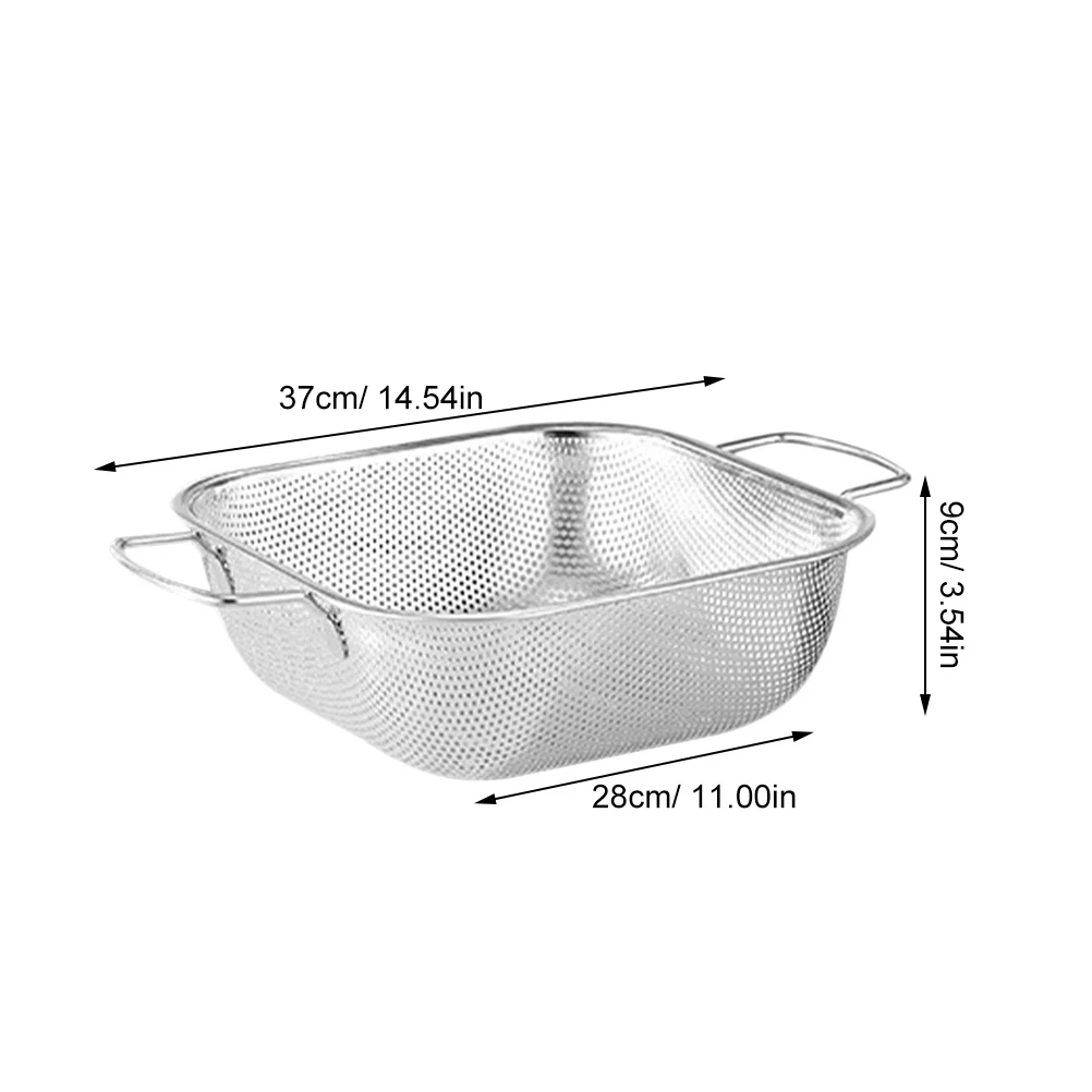 1pc Double Handle Stainless Steel Drain Basket Large Fine Mesh Strainer For Fruits Vegetables Rice Washing Kitchen Colander
1pc Double Handle Stainless Steel Drain Basket Large Fine Mesh Strainer For Fruits Vegetables Rice Washing Kitchen Colander