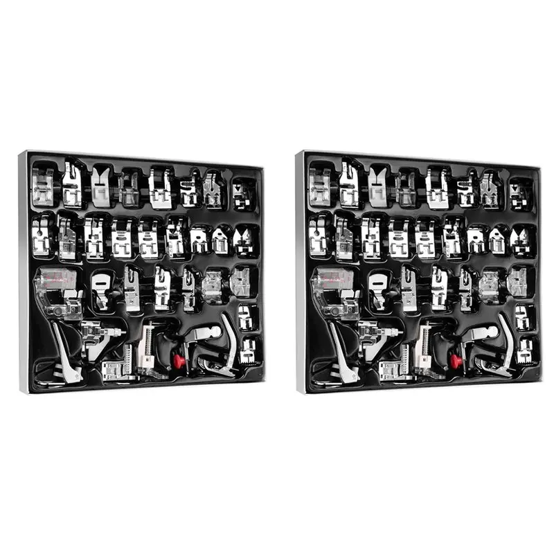 【THANKSGIVING DAY】64 Pcs Sewing Machine Presser Foot Set, Snap On Sewing Feet Fit For Singer, Brother, Babylock, Euro-Pro
【THANKSGIVING DAY】64 Pcs Sewing Machine Presser Foot Set, Snap On Sewing Feet Fit For Singer, Brother, Babylock, Euro-Pro