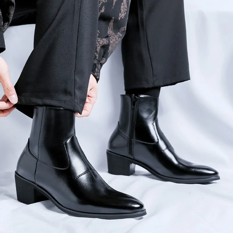 Brand Men's Boots Fashion Chelsea Boot Luxury Leather Botas Black Classic Business Dress Boots Casual Ankle Boots for Men Botas
Brand Men's Boots Fashion Chelsea Boot Luxury Leather Botas Black Classic Business Dress Boots Casual Ankle Boots for Men Botas