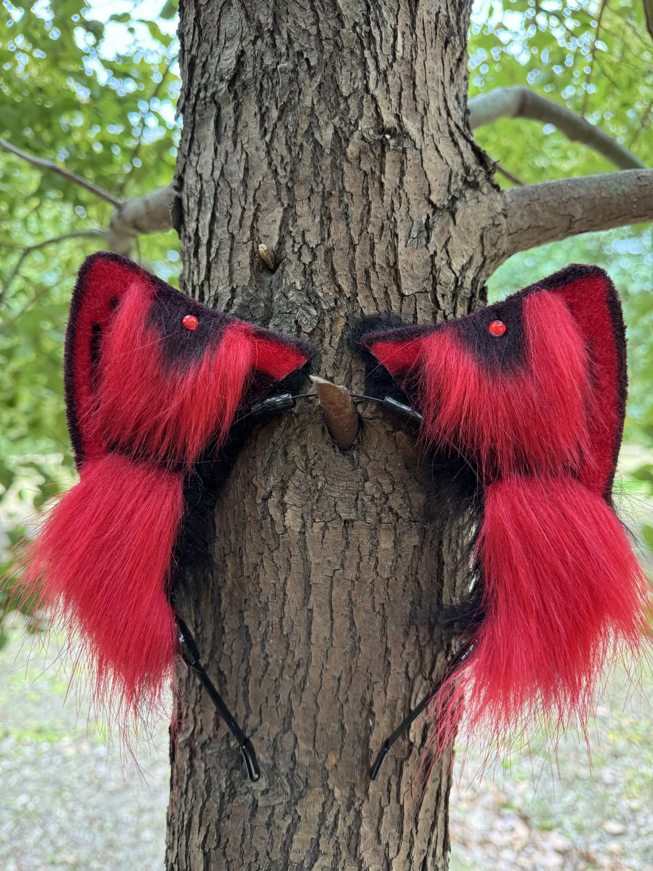 Hand-Made Cospaly Simulation Beast Ears,Red and black kitten Ears, Cosplay Accessories, Border Collie, Anime Props, Holiday Gift
Hand-Made Cospaly Simulation Beast Ears,Red and black kitten Ears, Cosplay Accessories, Border Collie, Anime Props, Holiday Gift