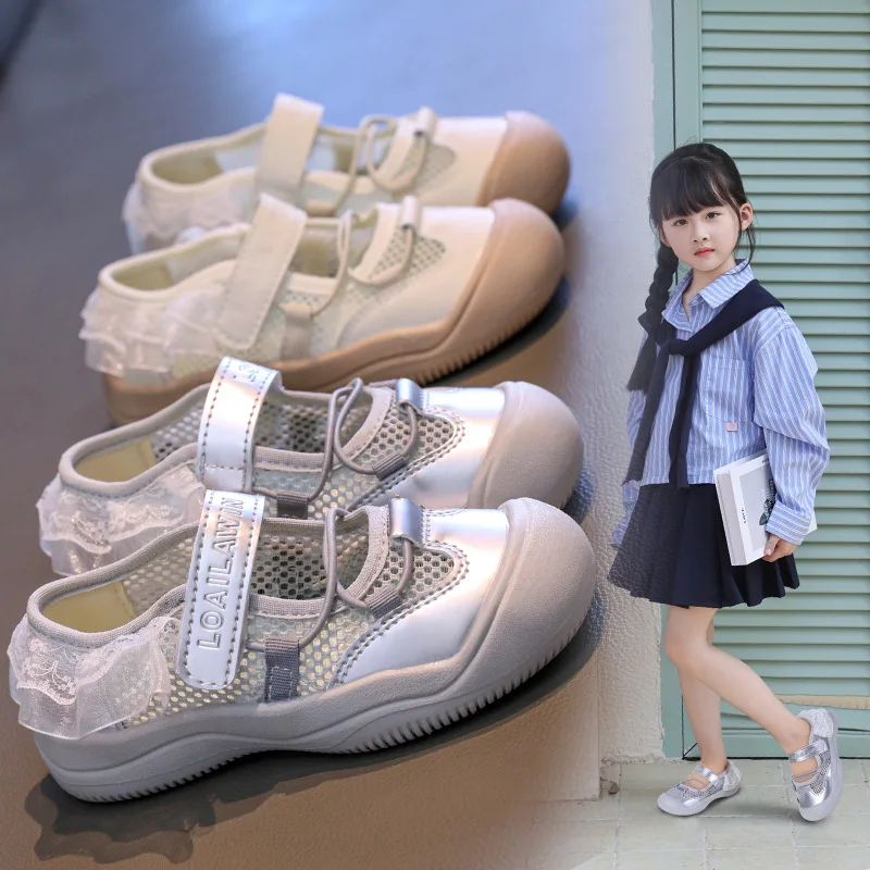Children's Shoes 2025 Summer New Mesh Breathable Girl's Sandals Anti-collision Kid's Casual Flat Shoes Lace Princess Shoes
Children's Shoes 2025 Summer New Mesh Breathable Girl's Sandals Anti-collision Kid's Casual Flat Shoes Lace Princess Shoes
