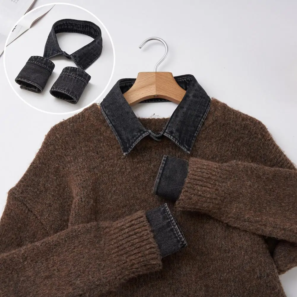 Набор: съемный воротник-накладка из денима, манжеты для рук, для женских платьев и рубашек, воротник-колье и манжеты из денима, накладные рукава
Набор: съемный воротник-накладка из денима, манжеты для рук, для женских платьев и рубашек, воротник-колье и манжеты из денима, накладные рукава