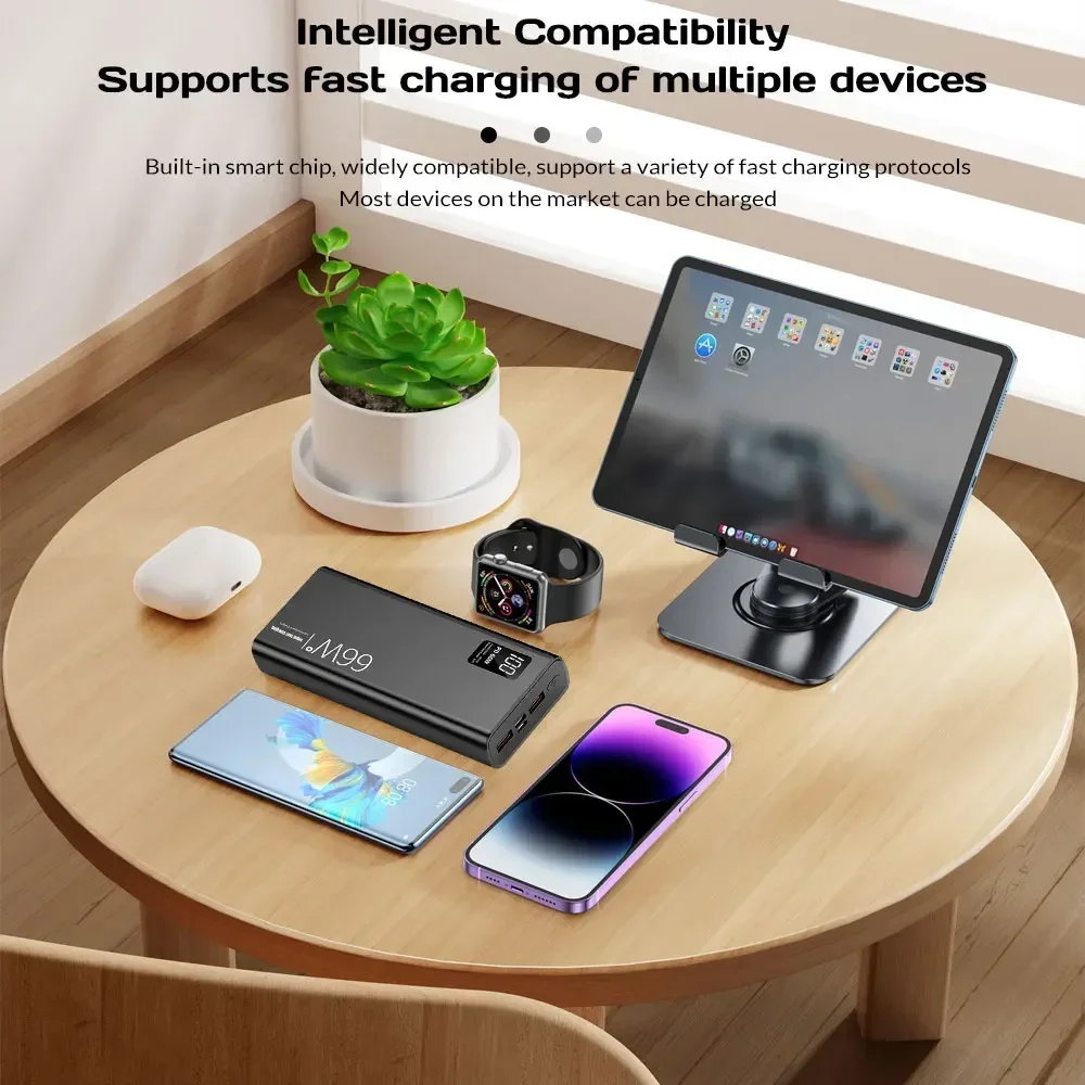 50000mAh Power Bank For Xiaomi iPhone Samsung 66W Super Fast Charging For 22.5W Built-in 4 Cables Portable Digital Powerbank
50000mAh Power Bank For Xiaomi iPhone Samsung 66W Super Fast Charging For 22.5W Built-in 4 Cables Portable Digital Powerbank