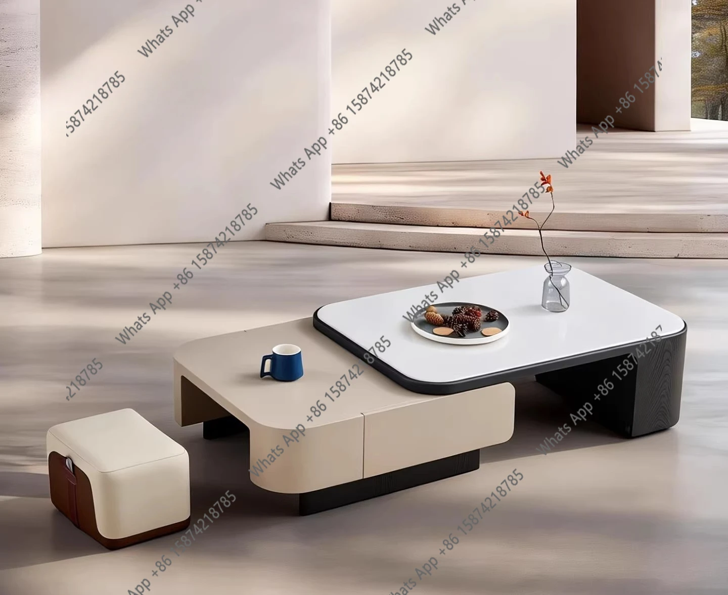 Modern simple style coffee table square retractable creative designer small apartment living room furniture coffee table
Modern simple style coffee table square retractable creative designer small apartment living room furniture coffee table