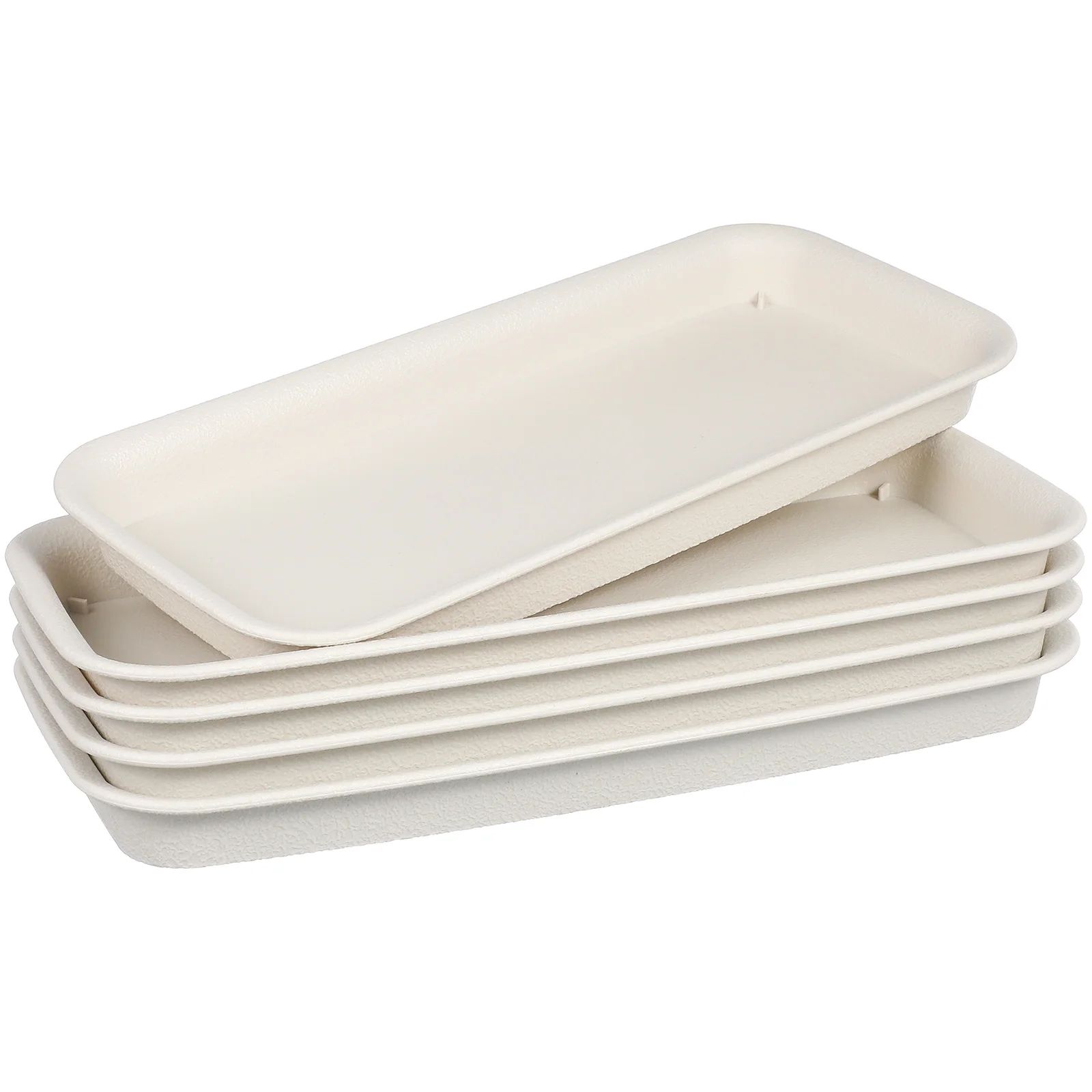 5 Pcs Rectangular Water Tray Flower Pots Beige Plant Plants Flowers Extra Small
5 Pcs Rectangular Water Tray Flower Pots Beige Plant Plants Flowers Extra Small