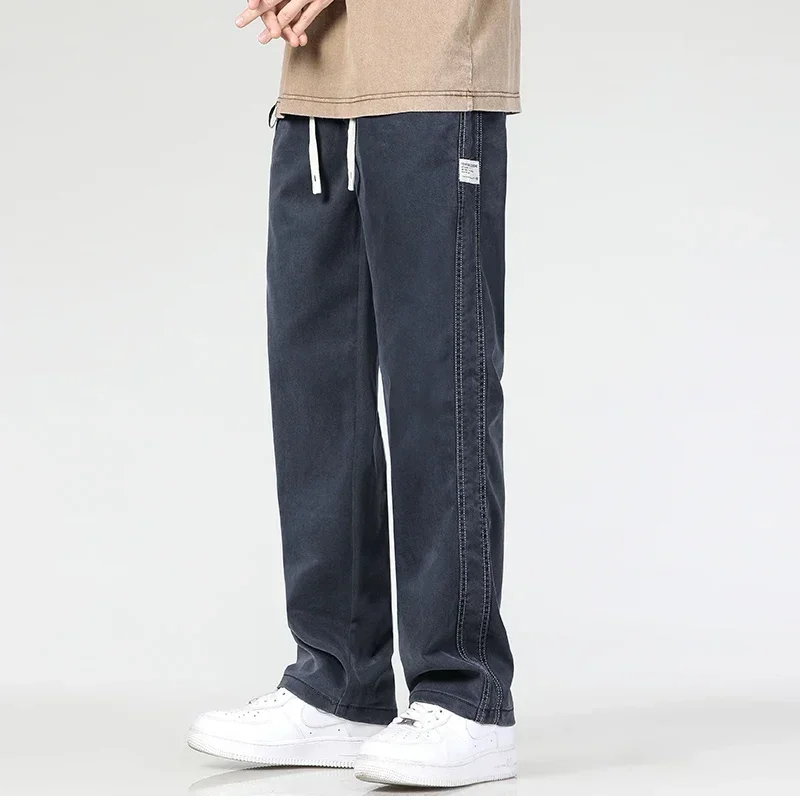 Korean Fashion Men's Baggy Jeans Classic All-match Solid Color Straight-leg Denim Wide-leg Pants Male Blue Grey Black
Korean Fashion Men's Baggy Jeans Classic All-match Solid Color Straight-leg Denim Wide-leg Pants Male Blue Grey Black