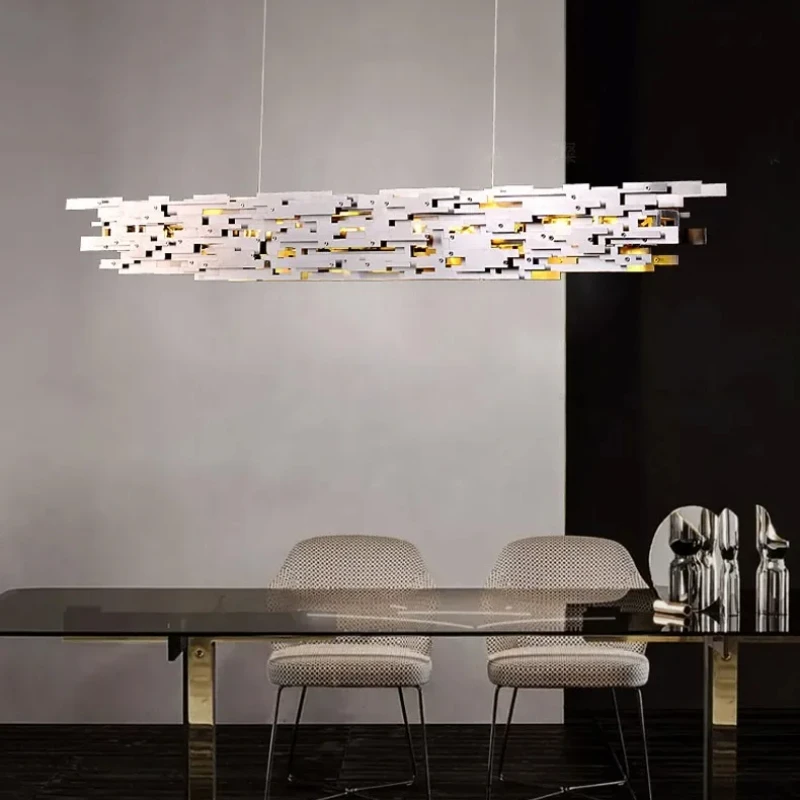French Minimalist Stainless steel LED Chandelie lustre Height adjustable Ceiling Suitable for Living Room Decoration
French Minimalist Stainless steel LED Chandelie lustre Height adjustable Ceiling Suitable for Living Room Decoration