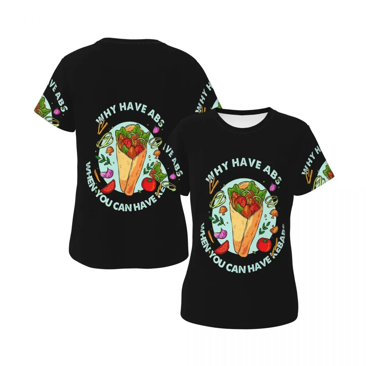 Funny Doner Kebab Cartoon T-Shirt for Women Crew Neck Streetwear T Shirts Women's Tees Short Summer Clothes Tops
Funny Doner Kebab Cartoon T-Shirt for Women Crew Neck Streetwear T Shirts Women's Tees Short Summer Clothes Tops