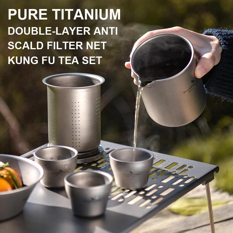 Pure Titanium Double-Layer Anti Scald Filter Net Kung Fu Tea Set, Ultra Lightweight And Portable, Outdoor Camping Travel Tea Cup
Pure Titanium Double-Layer Anti Scald Filter Net Kung Fu Tea Set, Ultra Lightweight And Portable, Outdoor Camping Travel Tea Cup