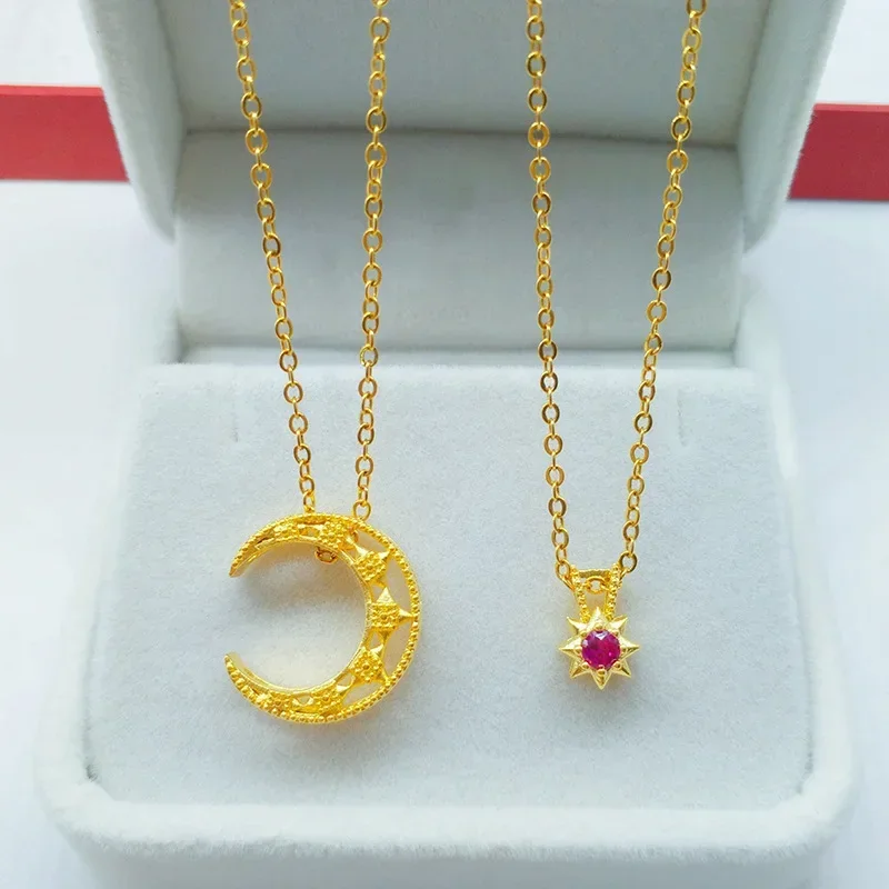 High Quality AU750 Neck Jewelry 24k Yellow Gold 999 Star Necklace Jewelry Pendant Fashion Women Gift Podhuska Choiriya Women
High Quality AU750 Neck Jewelry 24k Yellow Gold 999 Star Necklace Jewelry Pendant Fashion Women Gift Podhuska Choiriya Women