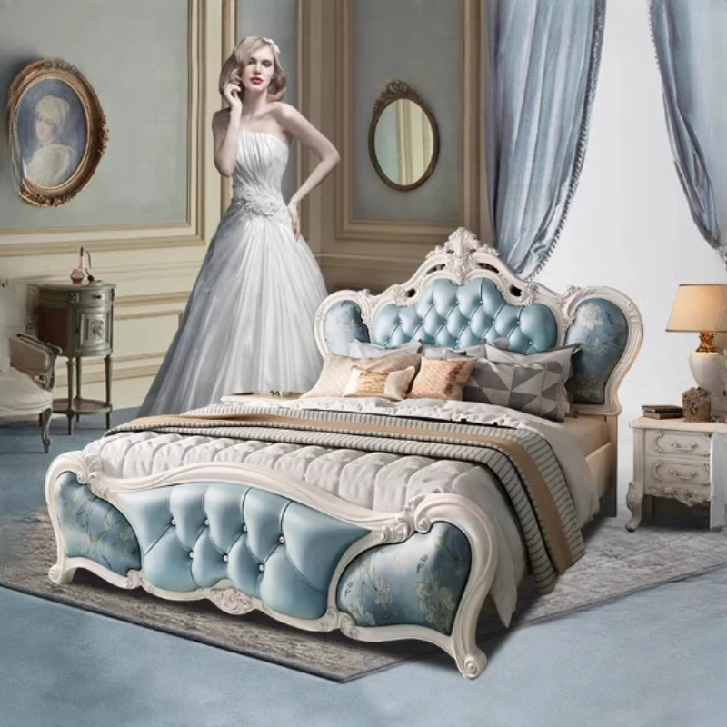 Simple Headboard Double Bed Wood European King Size Living Room Double Bed Princess Modern Cama Matrimonial Bedroom Furniture
Simple Headboard Double Bed Wood European King Size Living Room Double Bed Princess Modern Cama Matrimonial Bedroom Furniture