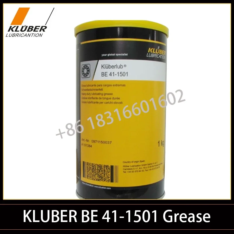 1L Kluber BE41-1501 BE41-1002 Lubrication Spindle Bearings Klüberlub BE 1501 for Industrial and Rail traction gear couplings
1L Kluber BE41-1501 BE41-1002 Lubrication Spindle Bearings Klüberlub BE 1501 for Industrial and Rail traction gear couplings