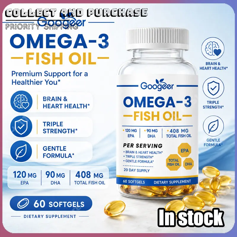Omega-3 Fish Oil Softgels with EPA DHA Gentle Daily Nutrition Support for Men and Women Easy Wellness Routine 60 Softgels
Omega-3 Fish Oil Softgels with EPA DHA Gentle Daily Nutrition Support for Men and Women Easy Wellness Routine 60 Softgels