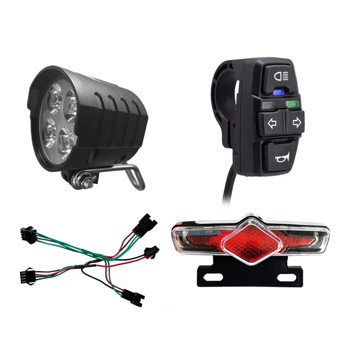 Bike Front and Ebike Rear Light Set Input 36V 48V 52V 60V with DK336 Light Horn Turning Switch E-Bike Light HOT
Bike Front and Ebike Rear Light Set Input 36V 48V 52V 60V with DK336 Light Horn Turning Switch E-Bike Light HOT