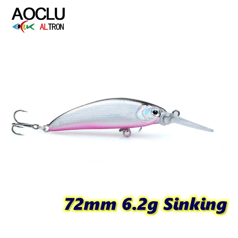 AOCLU-Sinking Minnow Hard Bait Wobbler, Jerkbait Lure, Diver Swimmer Depth 1.0m Long Distance Cast for Bass Fishing, 72mm, 6.2g
AOCLU-Sinking Minnow Hard Bait Wobbler, Jerkbait Lure, Diver Swimmer Depth 1.0m Long Distance Cast for Bass Fishing, 72mm, 6.2g