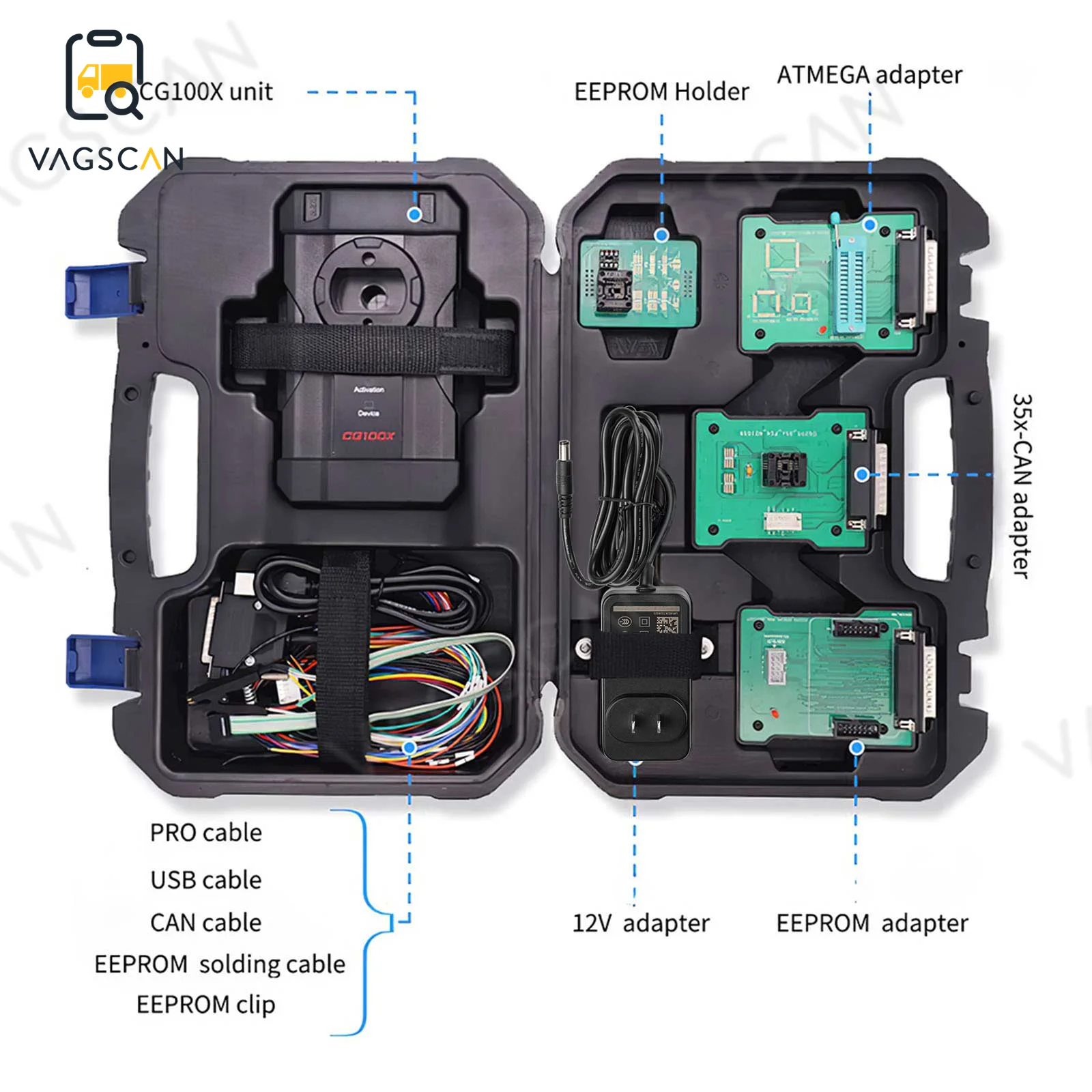 Newest CGDI CG100X New Generation Programmer for Air-bag Reset Mileage Adjustment and Chip Reading Support MQB Get Free PRO
Newest CGDI CG100X New Generation Programmer for Air-bag Reset Mileage Adjustment and Chip Reading Support MQB Get Free PRO