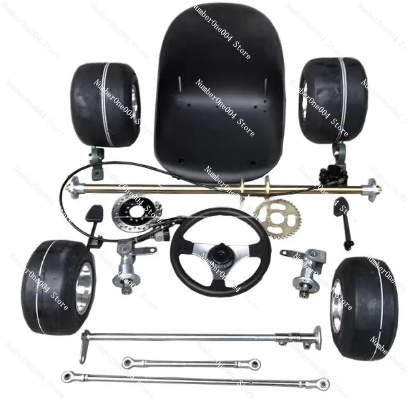 Modified Drift Kart Front Rear Suspension Steering Rear Axle Assembly For 168 Kart With 5" Tires
Modified Drift Kart Front Rear Suspension Steering Rear Axle Assembly For 168 Kart With 5" Tires
