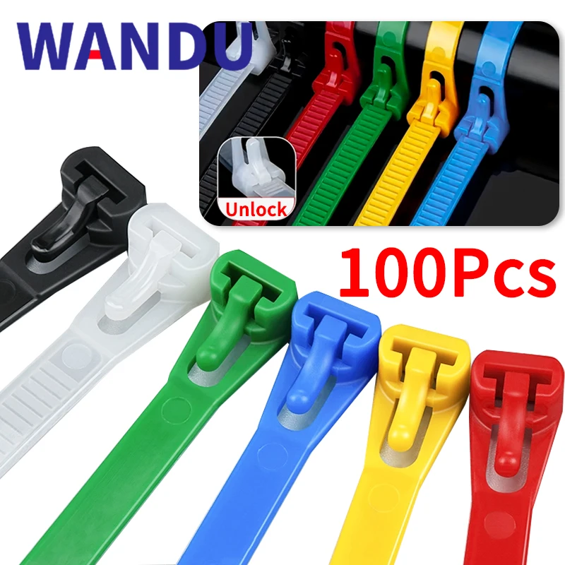 100Pcs Reusable Cable Ties Wandu Cable Lock Loop Nylon Ties Removable 3.6/4.8*150mm Recyclable, Mixed Colours Black White
100Pcs Reusable Cable Ties Wandu Cable Lock Loop Nylon Ties Removable 3.6/4.8*150mm Recyclable, Mixed Colours Black White