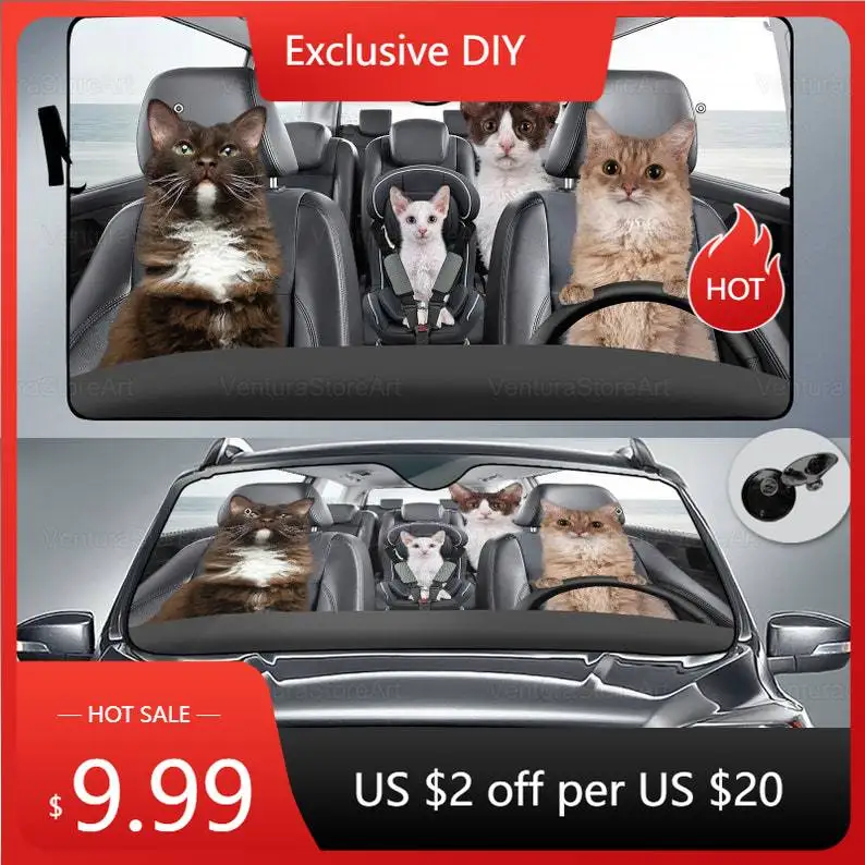 LaPerm Cat Car Sunshade, Funny Car Sunshade, LaPerm Car Windshield Shade, LaPerm Lover, Cat Car Accessory, LaPerm Sunshade LNG05
LaPerm Cat Car Sunshade, Funny Car Sunshade, LaPerm Car Windshield Shade, LaPerm Lover, Cat Car Accessory, LaPerm Sunshade LNG05