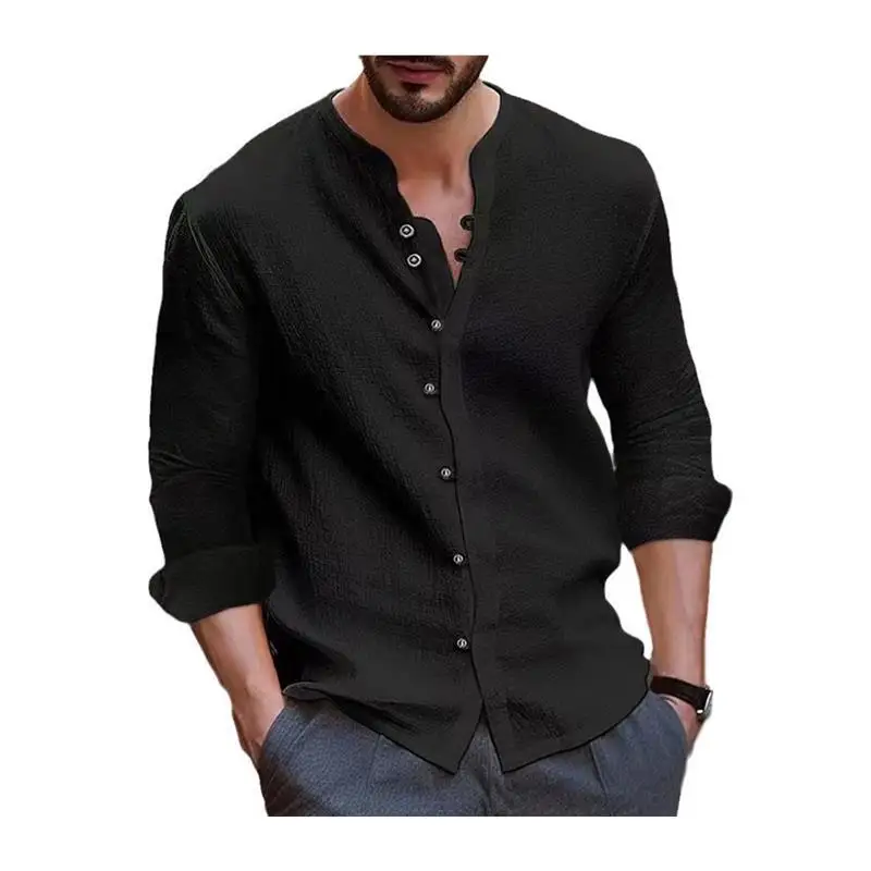 Retro Cotton Linen Casual Long irt Slim Fit Contrast Color Procing oulder Sve Zipper Closure Color Summer
Retro Cotton Linen Casual Long irt Slim Fit Contrast Color Procing oulder Sve Zipper Closure Color Summer