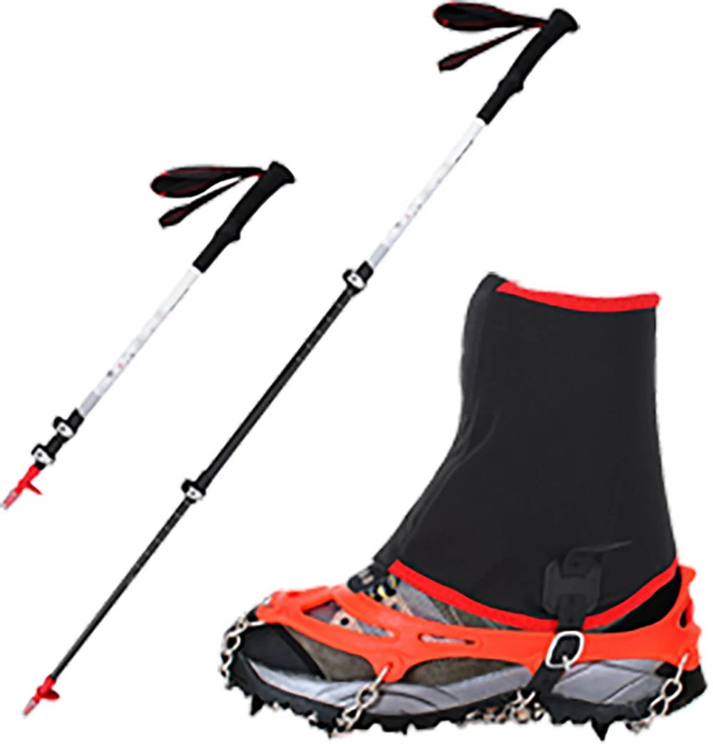 Snow Camping Walking Tool Kit 210g Folding Trekking Pole Carbon Fiber Cane Waterproof Foot Protector and Crampons Set
Snow Camping Walking Tool Kit 210g Folding Trekking Pole Carbon Fiber Cane Waterproof Foot Protector and Crampons Set