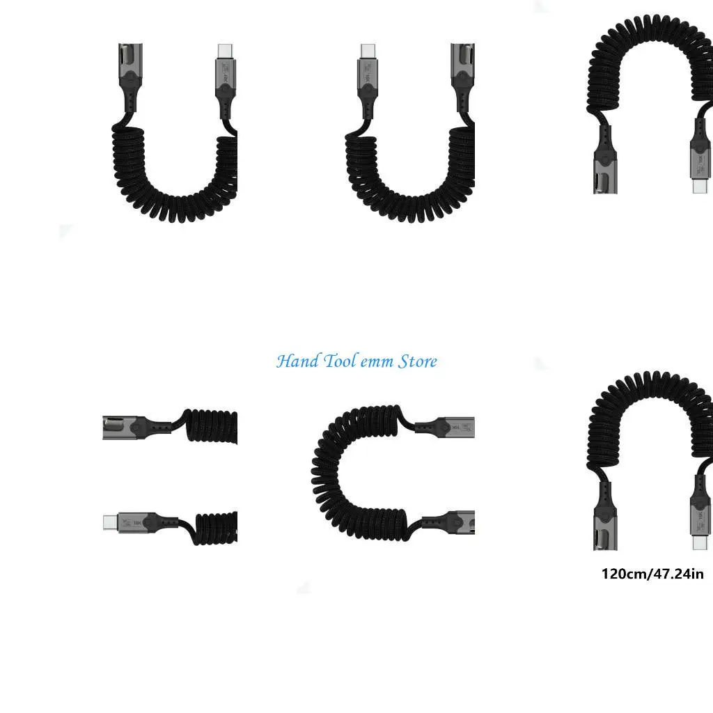 H37F USB5 Spring Cable Type C Male to Male 240W Charging 80Gbps Data Transfer Cable
H37F USB5 Spring Cable Type C Male to Male 240W Charging 80Gbps Data Transfer Cable