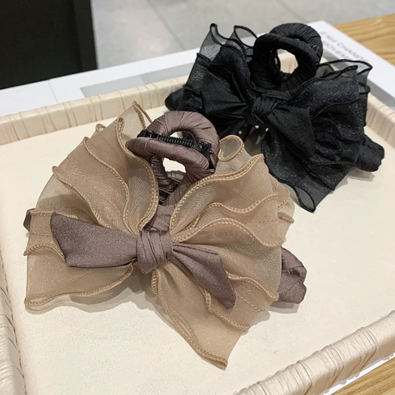 Vintage Bow Hairpin Korean Sweet Organza Hair Claws Back Head Shark Clip Women Hair Clips Lady Hair Accessories
Vintage Bow Hairpin Korean Sweet Organza Hair Claws Back Head Shark Clip Women Hair Clips Lady Hair Accessories