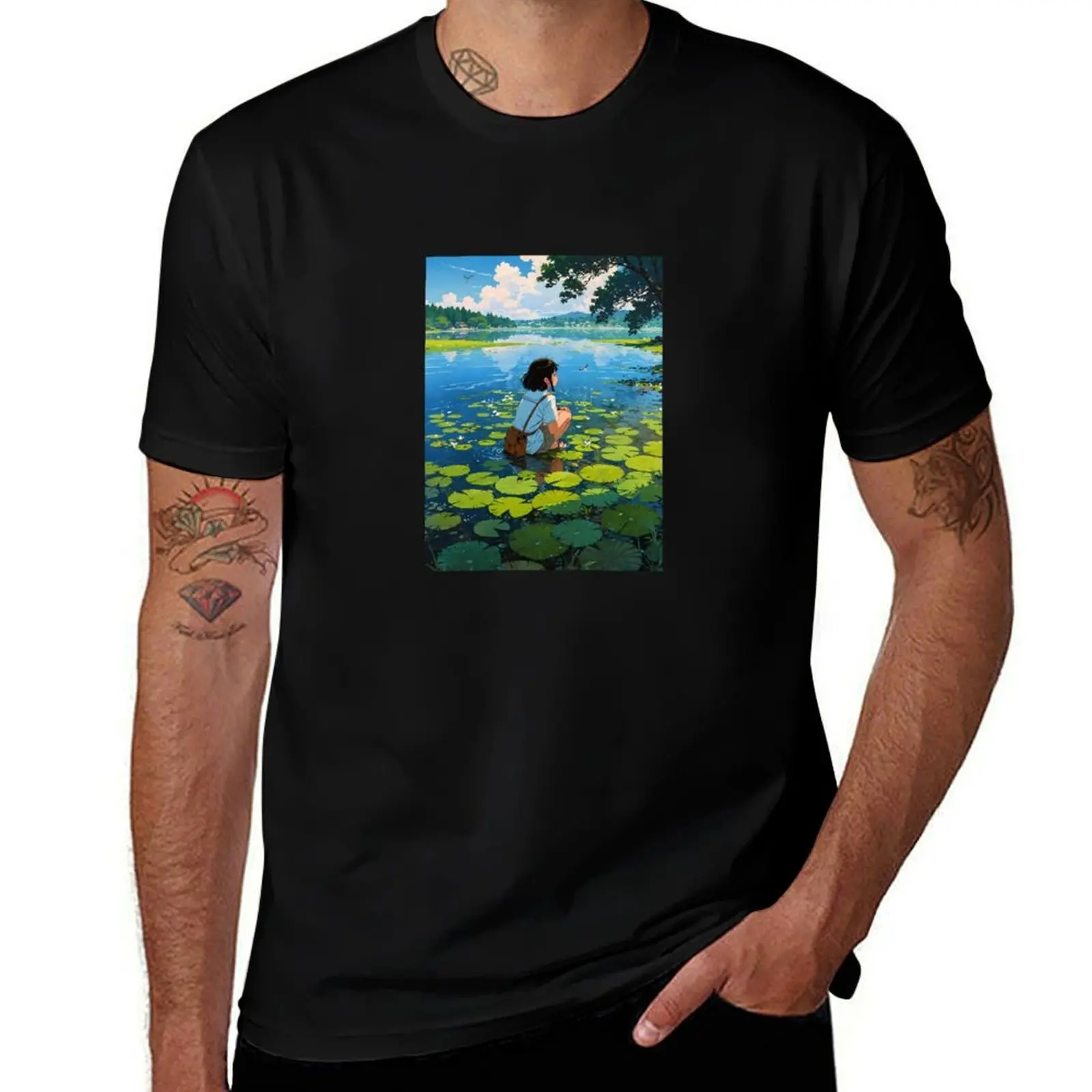 Pond Girl - A Dreamy Retro Anime Artwork T-Shirt summer clothes oversizeds plain shirts men graphic
Pond Girl - A Dreamy Retro Anime Artwork T-Shirt summer clothes oversizeds plain shirts men graphic