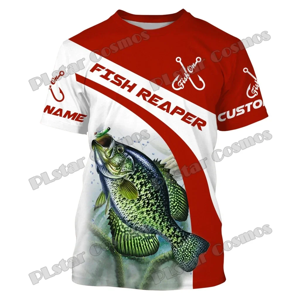 Crappie Fishing Fish Reaper Customize Name 3D Printed Men's Fashion t shirt Summer Unisex Casual short sleeve T-shirt TX309
Crappie Fishing Fish Reaper Customize Name 3D Printed Men's Fashion t shirt Summer Unisex Casual short sleeve T-shirt TX309