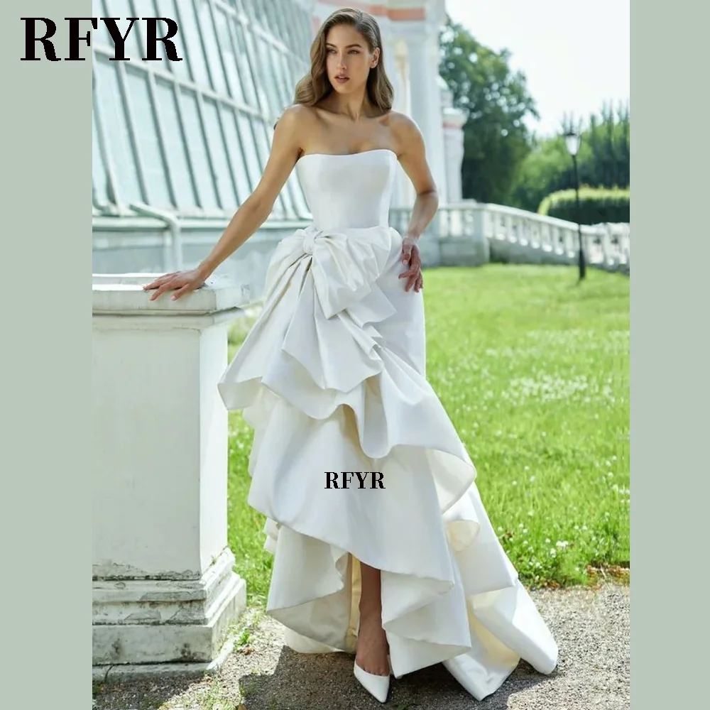 RFYR Strapless Evening Dress High Low Prom Dresses 2025 Long Party Dress for Women Elegant Prom Vestidos De Noche
RFYR Strapless Evening Dress High Low Prom Dresses 2025 Long Party Dress for Women Elegant Prom Vestidos De Noche