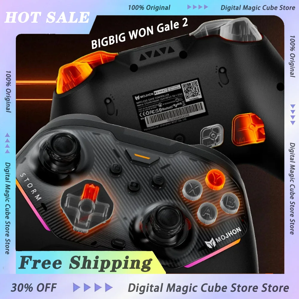 BIGBIG WON Gale 2 Wireless Game Controller TMR Joystick Apex Competitive Bluetooth Switch2 Controller PC Android Mac Steam Gifts
BIGBIG WON Gale 2 Wireless Game Controller TMR Joystick Apex Competitive Bluetooth Switch2 Controller PC Android Mac Steam Gifts