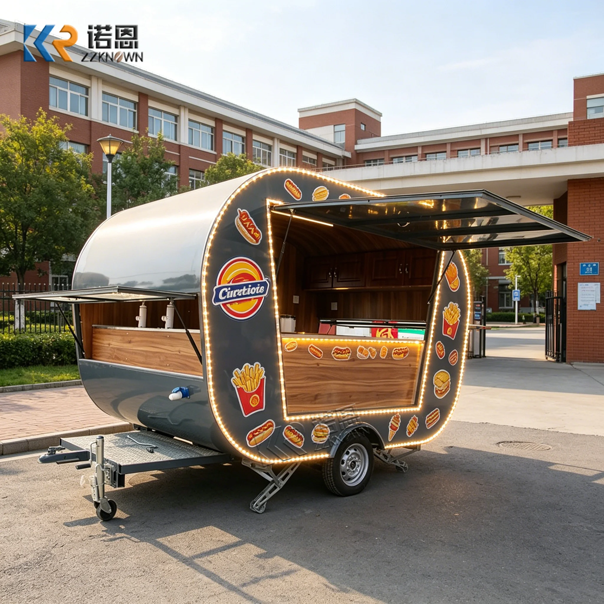Commercial Mobile Food Trailer Multi-functional Fast Food Cart with Double Service Windows And Air Conditioner for Business Use
Commercial Mobile Food Trailer Multi-functional Fast Food Cart with Double Service Windows And Air Conditioner for Business Use